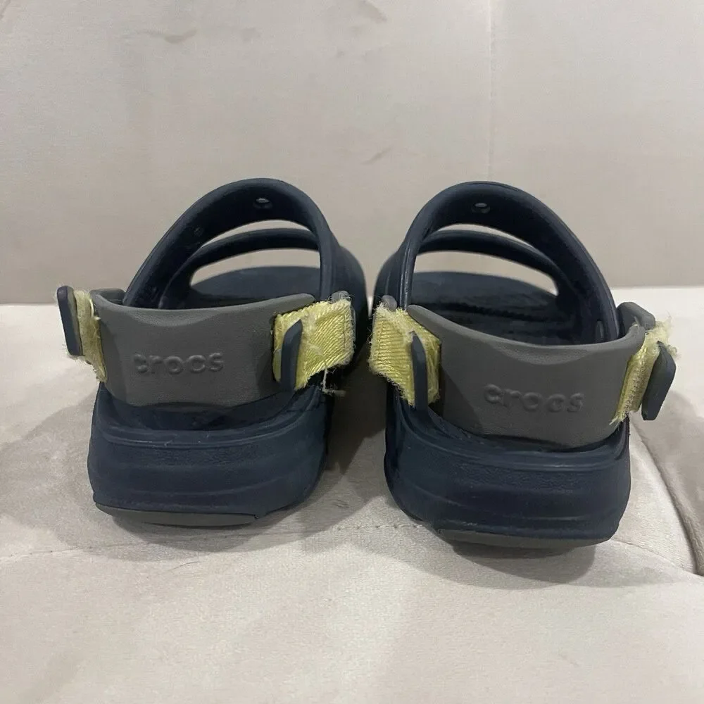 Crocs Classic All Terrain Kids Boys Sz C11 Navy Blue Waterproof Sandals Pre Own